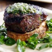 Grilled Filet Mignon with Herb Butter  & Texas Toasts