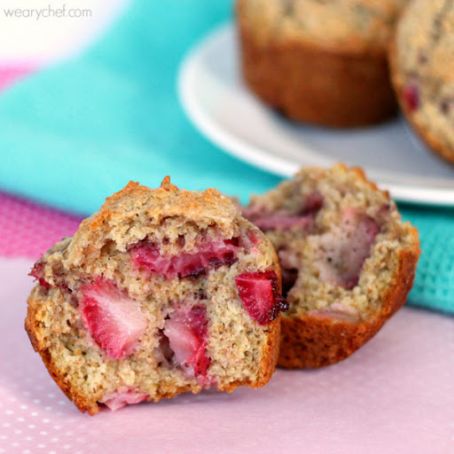 Sour Cream Strawberry Muffins