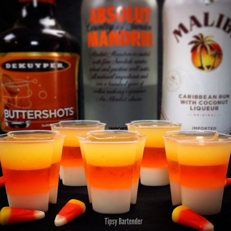 EZ-SQUEEZE CANDY CORN JELLO SHOTS