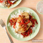 Tilapia with Spicy Red Pepper Sauce