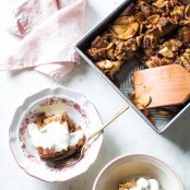 Apple Cinnamon French Toast Casserole w/ Cream Cheese Icing