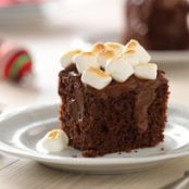 Toasted Marshmallow-Chocolate Pudding Cake