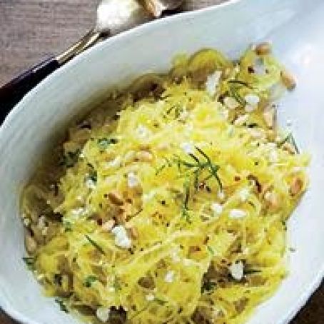 Spaghetti Squash Salad with Pine Nuts and Tarragon