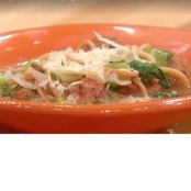 Mini Meatball Soup with Broken Spaghetti and Escarole