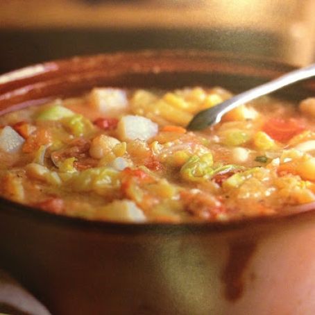 Cornmeal, Cabbage, and Herb Soup (Infarinata)