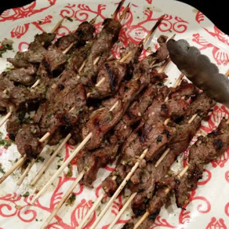 Grilled Flank Steak Satays