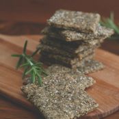 Rosemary Parmesan Chia Seed Crackers