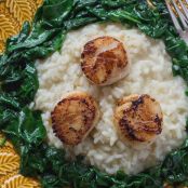 Lemon Pepper Risotto with Pan-Seared Scallops, GF & Low FODMAP