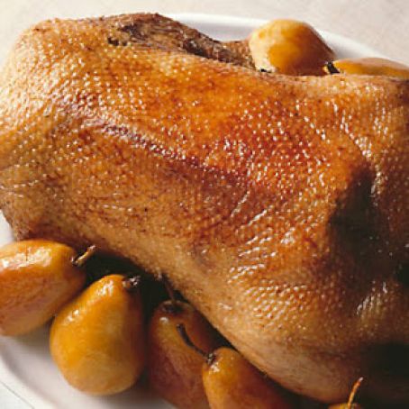 Roast Goose with Spiced Pears Recipe | D'Artagnan