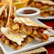BBQ Chicken, Apple, Bacon, Cheddar Quesadillas