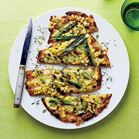 Corn, Squash, and Green Onion Flatbreads
