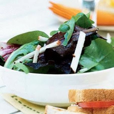 Green Salad with Apples and Maple-Walnut Dressing