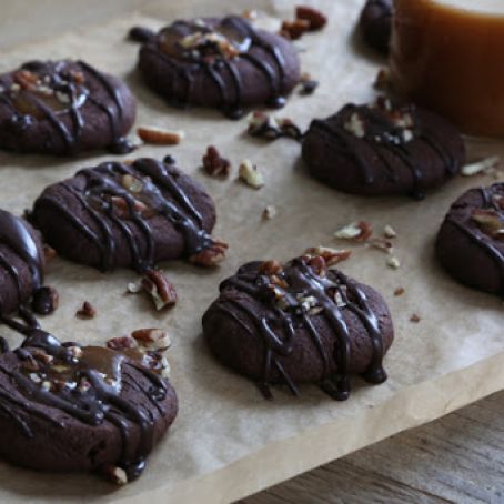 Gluten Free Thumbprint Cookies: Chocolate Turtle - Gluten-Free on a Shoestring