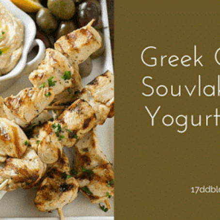 Greek Chicken Souvlaki With Yogurt Sauce