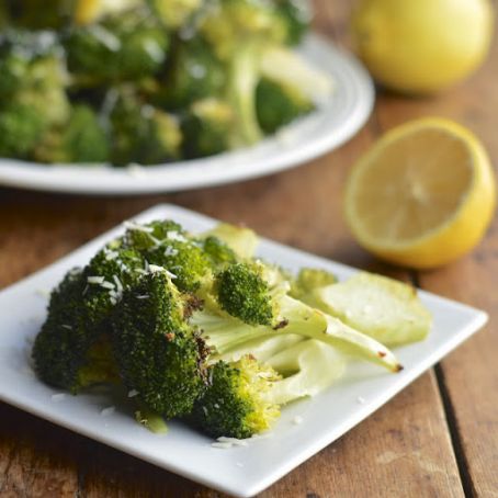 Roasted Broccoli with Garlic, Parmesan and Lemon