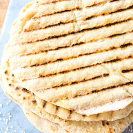 Sesame Garlic Flatbread Recipe