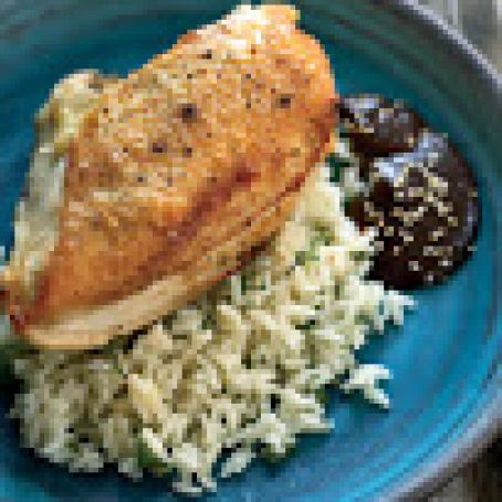 Pan-Roasted Chicken Breasts with Mole Negro
