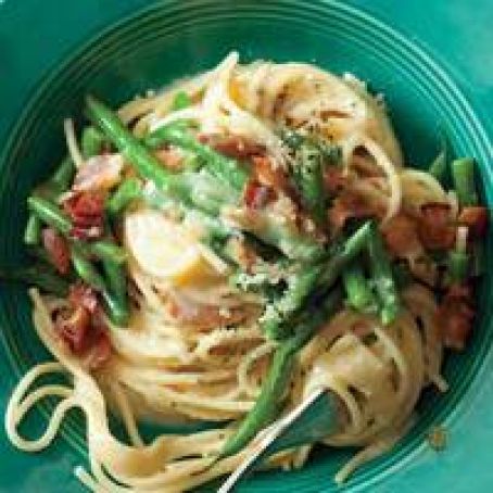 Green Bean Spaghetti Carbonara