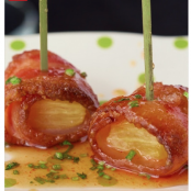 CANDIED BACON-WRAPPED PINEAPPLE