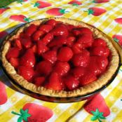 Strawberry glaze pie, fresh