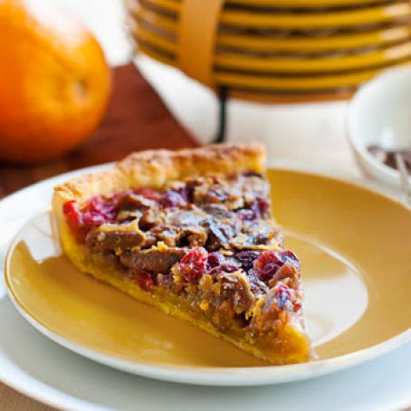 Cranberry Pecan Tart with Orange Pastry Crust