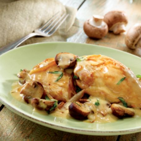 Chicken With White Wine & Cream Sauce