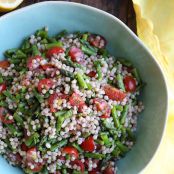 Pearl Couscous Salad with Lemon Asparagus and Tomato