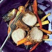 Fennel-Crusted Pork With Roasted Root Vegetables | Real Simple Recipes