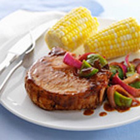 Saucy Barbecued Pork Chop Skillet