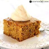 Pumpkin Walnut Cake with Caramel Whipped Cream
