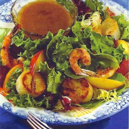 Shrimp and Scallop Salad with Mango Dressing
