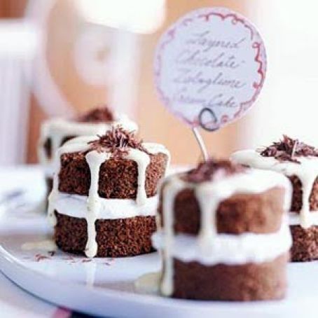 Layered Chocolate Zabaglione Cream Cakes