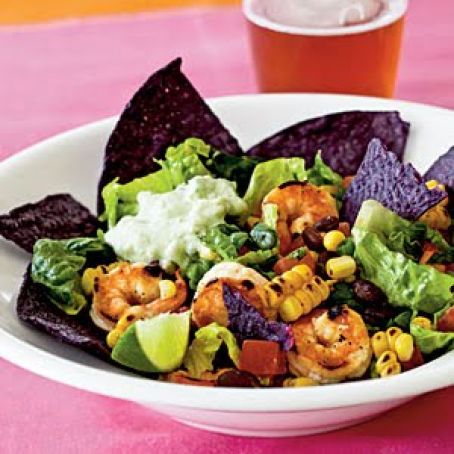 Southwestern Style Shrimp Taco Salad