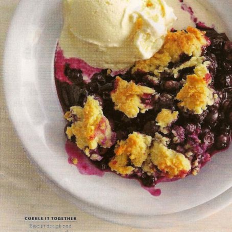 Blueberry Drop Biscuit Cobbler