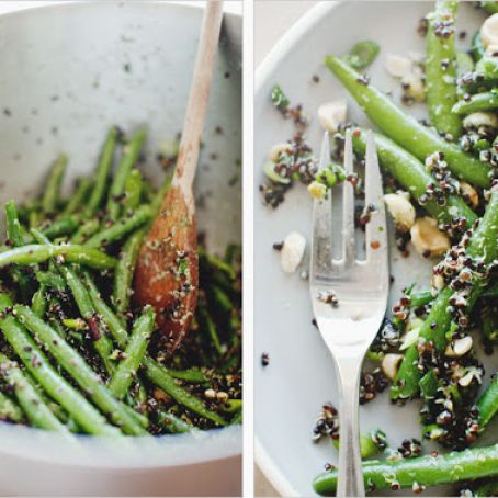 GREEN BEAN + BLACK QUINOA SALAD /