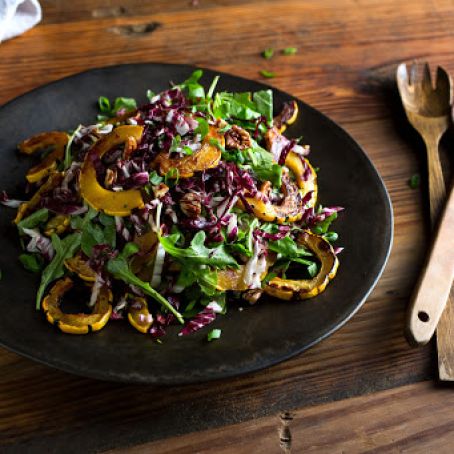Roasted Squash and Radicchio Salad With Buttermilk Dressing