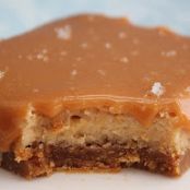 Salted Caramel Dulce de Leche Cheesecake Bars