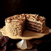 Rum-Mocha Walnut Layer Cake