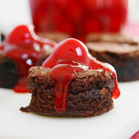 Cherry-Topped Brownie Bites