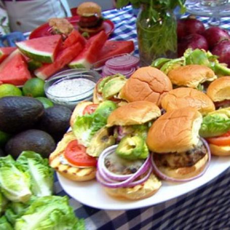 Emeril's Turkey Burgers with Cilantro Mayonnaise