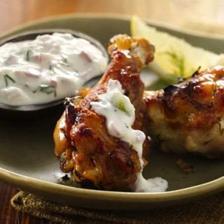 Greek Chicken Wings with Tzatziki Sauce