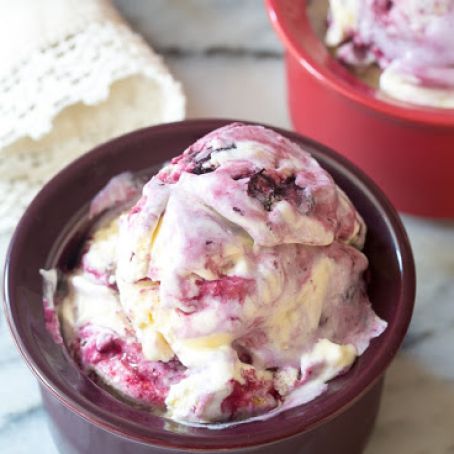 Blueberry Pie Homemade Ice Cream