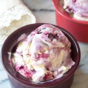 Blueberry Pie Homemade Ice Cream