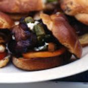 Green-Chile Bacon Burgers with Goat Cheese