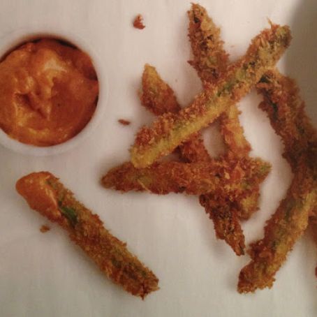 Asparagus Fries with Smoked Paprika Aioli