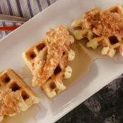 Chicken Tenders Fried with Buttermilk Waffles