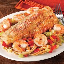 Baked Walleye with Shrimp
