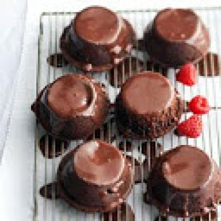 Dark Chocolate Raspberry Cakes