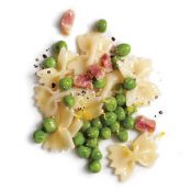 Pea, Pancetta, and Lemon Farfalle