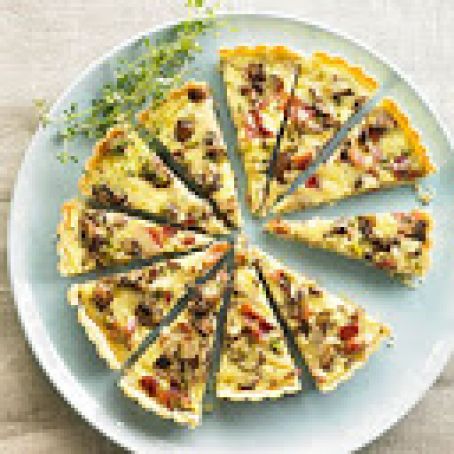 Bacon-Mushroom Quiche with Gruyere and Thyme